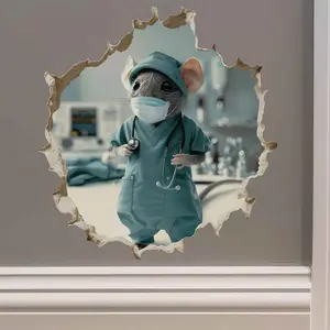 Doctor Surgeon Mouse Hole Decal