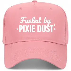 Fueled by Pixie Dust Fairy Trucker Hat - Unisex Viral Trendy Theme Park Hat for Men & Women