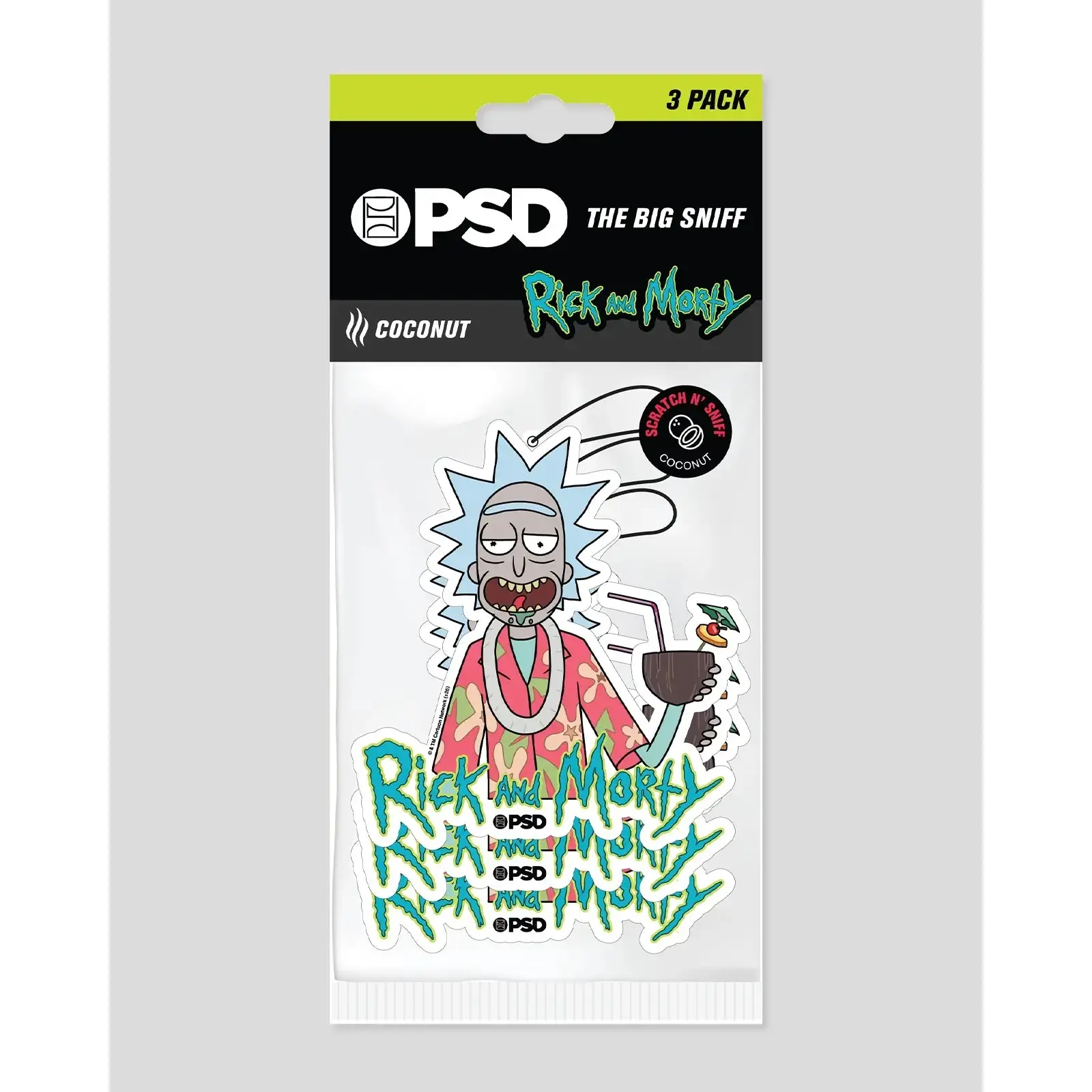 PSD Rick's Vacay Rick & Morty Air Freshener 3 Pack