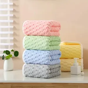 Solid Color Bath Towel Set, Soft Water Absorbent Towel, Quick Drying Towel for Gym, Spa, Travel and Bathroom Use