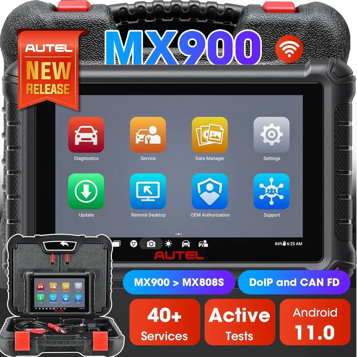 Autel MaxiCheck MX900 Automotive OBD2 Diagnostic Scanner - Car Repair Tool with 40+ Services, All-System Diagnosis, FCA Autoauth & SGW Compatibility