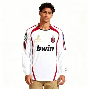 0607 Away Kaka 22 Champions League Soccer Long Sleeve Jersey