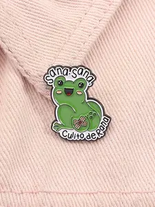 Cute Frog Design Brooch, Durable Metal Pins, Fashion Alloy Badge for Backpack & Clothes & Hat Decor, Trendy All-match & Exquisite Brooch for Birthday Gift, Fashion Accessory