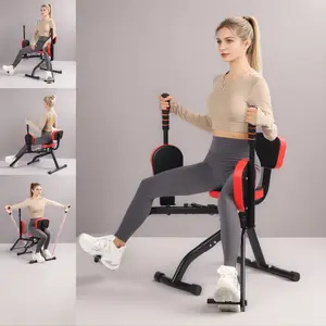 Premium Adjustable Resistance Hip Abductor Machine for Home Gym - Glute & Thigh Sculpting Equipment with Comfort Padding, Secure Straps & Adjustable Bands - Fit for Women & Men