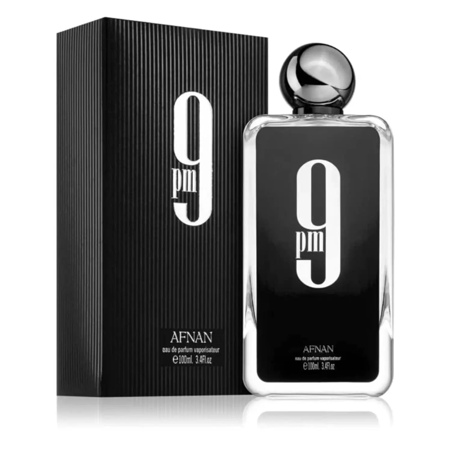 Afnan 9 PM Long Lasting Amber Vanilla Fragrance for Men, Eau de Parfum Spray, 3.4 oz, Long Lasting Fragrance
