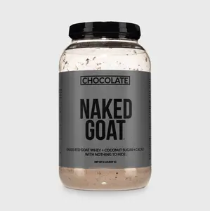Naked Goat Whey Protein Powder - Chocolate flavor - Organic Grass-Fed Goat Milk - 23g of Protein, 5g of Sugar - Only 3 Ingredients