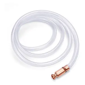 1.8m Safety Self-priming Copper Hose, Manual Fuel Oil Water Suction Hose, Drain Hose, Suitable for Fuel, Oil, Water, Milk, Beer, PVC Filled Hose, Car Accessories