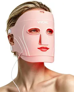 VIVCHIC LED Light Therapy Mask for Glowing Skin – Red & Infrared Light Face Care Device for At-Home Spa Routine Daily