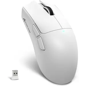 X11SE Ultra-Light  Gaming ,Tri-Modes BT5.2/Type-C Wired/2.4G,PixArt PAW3311 Gaming Sensor,22KDPI,5 Programmable Buttons for Laptop,PC, Gamer(White)
