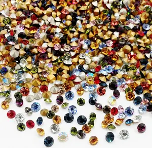 50 Vintage Austrian Crystal Rhinestones - Assorted Pointed Back 5mm. To 6mm. Rhinestones for Jewelry Repair, Jewelry Making, Crafting