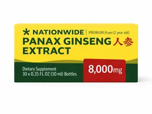 Nationwide Premium Panax Ginseng Root Extract 8000mg Extra Strength 0.35 fl oz 30 Bottles Natural Adaptogen for Energy Boost & Mental Clarity Healthcare Dietary Supplement - Fitness