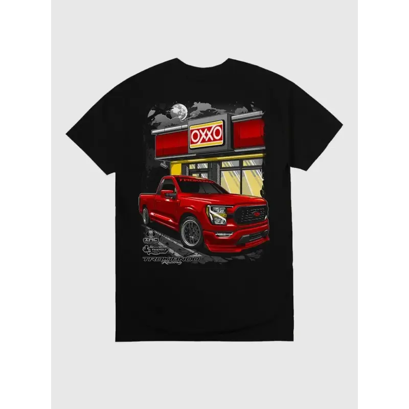 Men's Handmade Short-Sleeve Relaxed Fit Cotton Graphic Tee, COYOTE OXXO Gang Style Vintage 2-Sided Prints, Father's Day Gift (Sports & Outdoor Top)