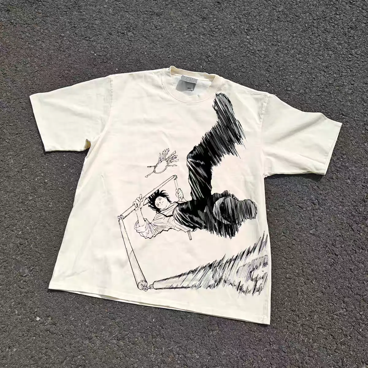 Sakamoto Daily Four Village Week Print Japanese Heavy Cotton Short-sleeved T-shirt Men's and Women's Summer Couple Versatile