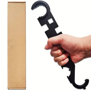 8-in-1 Heavy-Duty Wrench: Constructed from carbon steel; this multi-purpose combination wrench integrates various functions into a single tool, designed specifically for equipment maintenance and nut removal during fieldwork and outdoor operations.