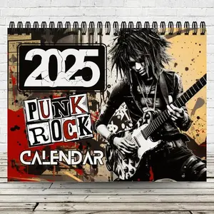2025 Punk Rock Calendar | 12 Month Calendar | Hardcore Punk | Vintage Punk | Punk Rock Gift