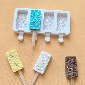 1pc 4 Hole Mountain Shape Silicone Mold, DIY Ice Cream Ice Pop Molds, Snow Cone Maker Tool, Summer Party Supplies, Perfect for Making Ice Cubes