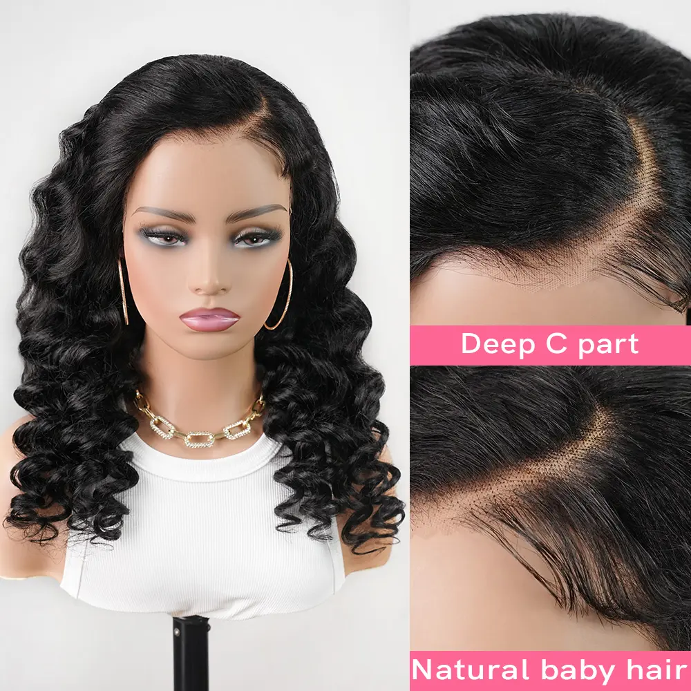 C part loose deep wig no yaki