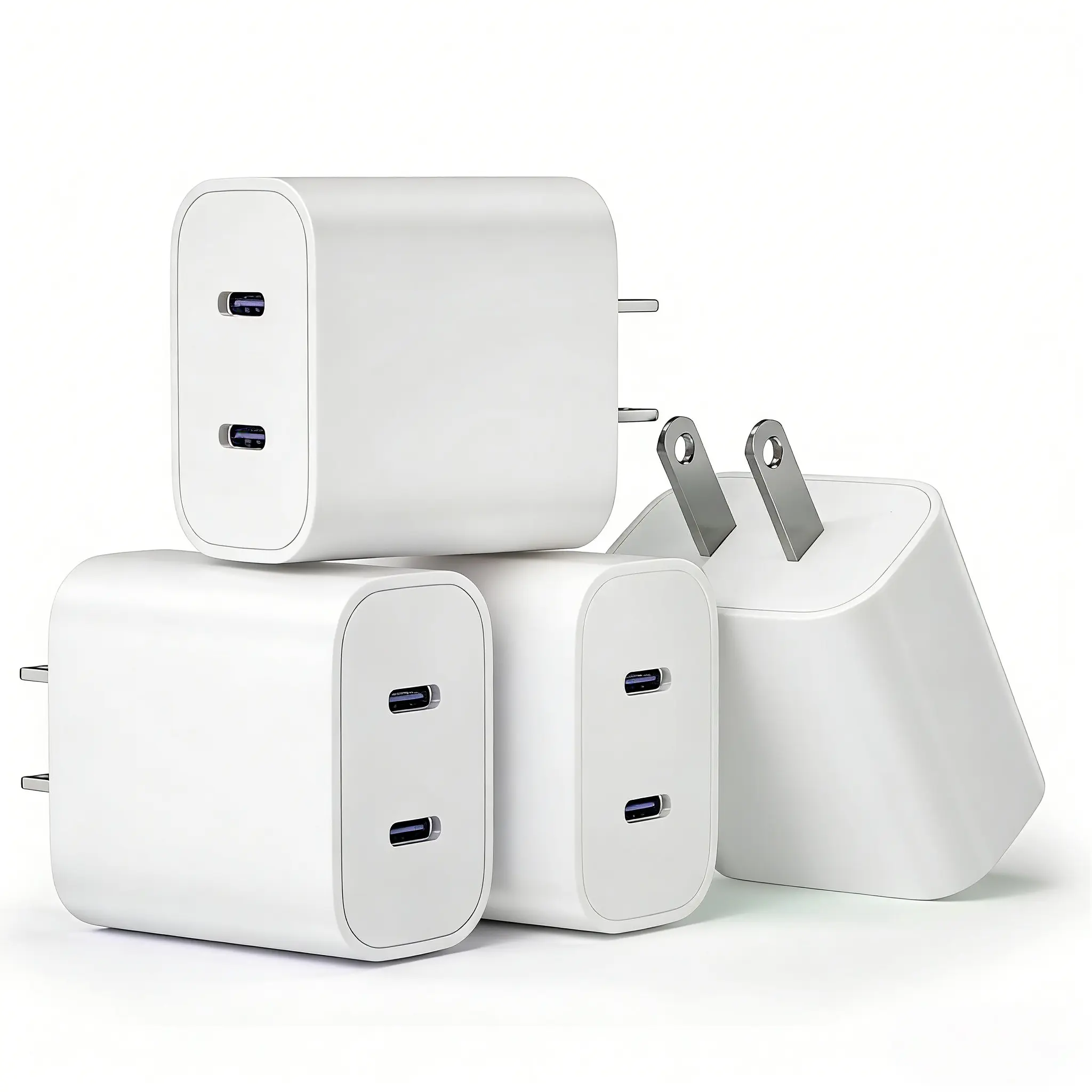 USB C Charger Block, Dual Port USB C Fast Charging Block，Type C Wall Charger Plug for iPhone 17/16/15/14/13/12/11/ Pro Max/Plus/Xs Max/XR/X,iPad Pro (20W) Adapter Device