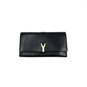 Pre-owned Yves Saint Laurent As Shown Crossbody Bags HZ0733 Saint Laurent Classic Y Flap Wallet in black leather 26.01.06