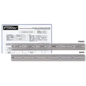 Fowler Flexible Silver Steel Rule - 6" OAL, 5R Graduation, 1/100, 1/32 & 1/64" Graduation, Model 52-511-006-0