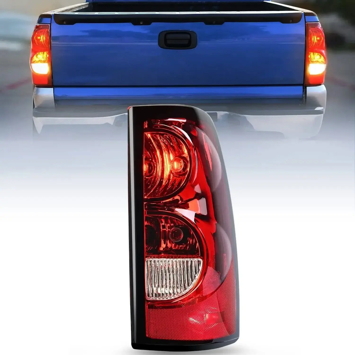Nilight Passenger Side Tail Light Assembly - High-Impact, Waterproof, Corrosion-Resistant, Plug & Play Blinker Lights, Fits 2003-2005 Fleetside 1500/1500HD/2500/2500HD/3500 & 2007 Chevy Silverado 1500/2500/3500 Classic Car Accessories for Night Safety