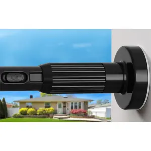 Extra Long 41-165inch Heavy Duty No Drilling Tension Curtain Rod 1.26inch Diameter Black Spring Rod for Patio Windows Shower Doorway