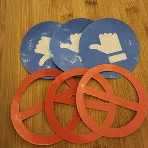 Emoji Stickers Don't Symbol Thumbs Down Thumbs Up 3"