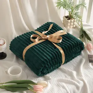 BEDSUM Ultra-Soft Striped Throws Blanket, Cream Color Design, Soft and Skin-Friendly,Comfortable,Suitable for Beds, Sofas, and Home Decoration, Holiday Gift for All Seasons 60“x80"