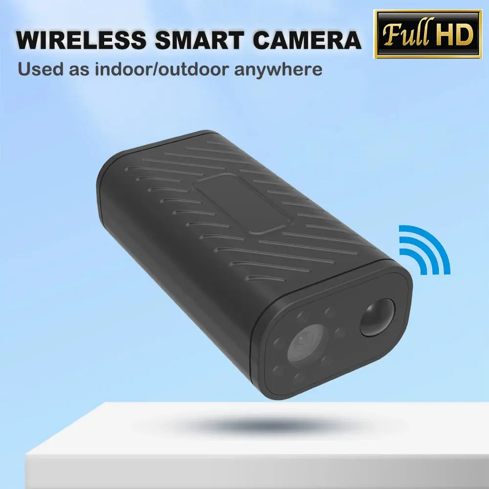 Portable Mini Smart Wi-Fi CMOS Security Camera - 1080p Full HD Image Sensor, CE, FCC, ROHS, UL, WEEE Certified, Waterproof, Wall Mountable, Micro SD Compatible, Local Recording for Creative Projects