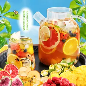 Fruit Tea Mix Fruit Selection Infusions Drink 20 Packs MultiFlavours for Vegan Lover Sugar Free Handmade Dried FruitsGift Box for Her Him