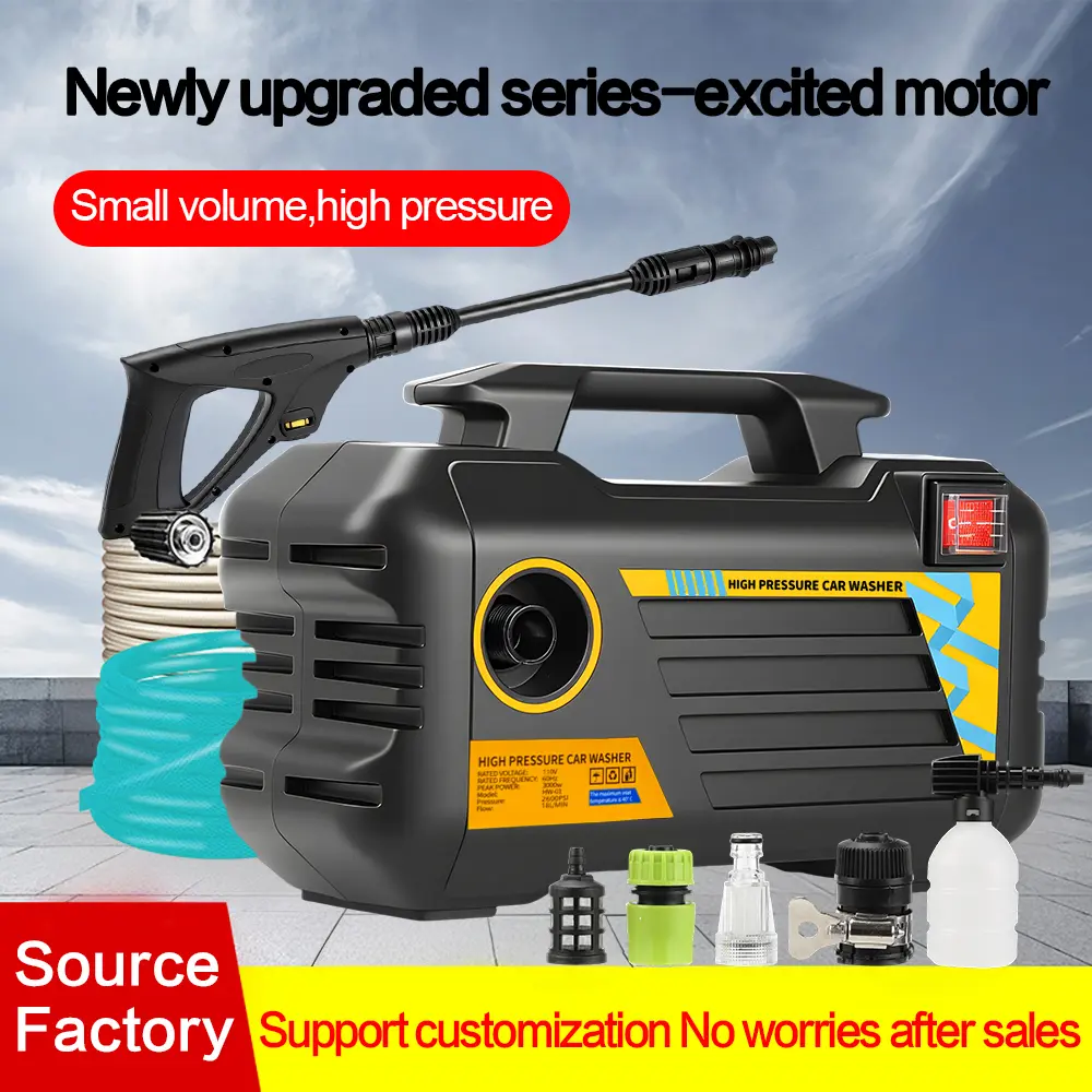 Electric Pressure Washer 2600 Max PSI 4.8 GPM Electric Powered Washers, Built-in Carry Handle, Detachable Foam Cannon, Pro-Style Wand,Nozzle Set, for Cars/Fences/Driveways/Home/Patios