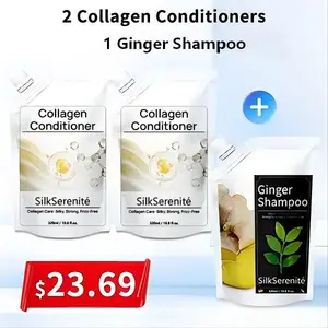 2-Pack Collagen Conditioner + 1-Pack Ginger Shampoo Bundle Set 2-Pack Collagen Conditioner + 1-Pack Ginger Shampoo Bundle Set
