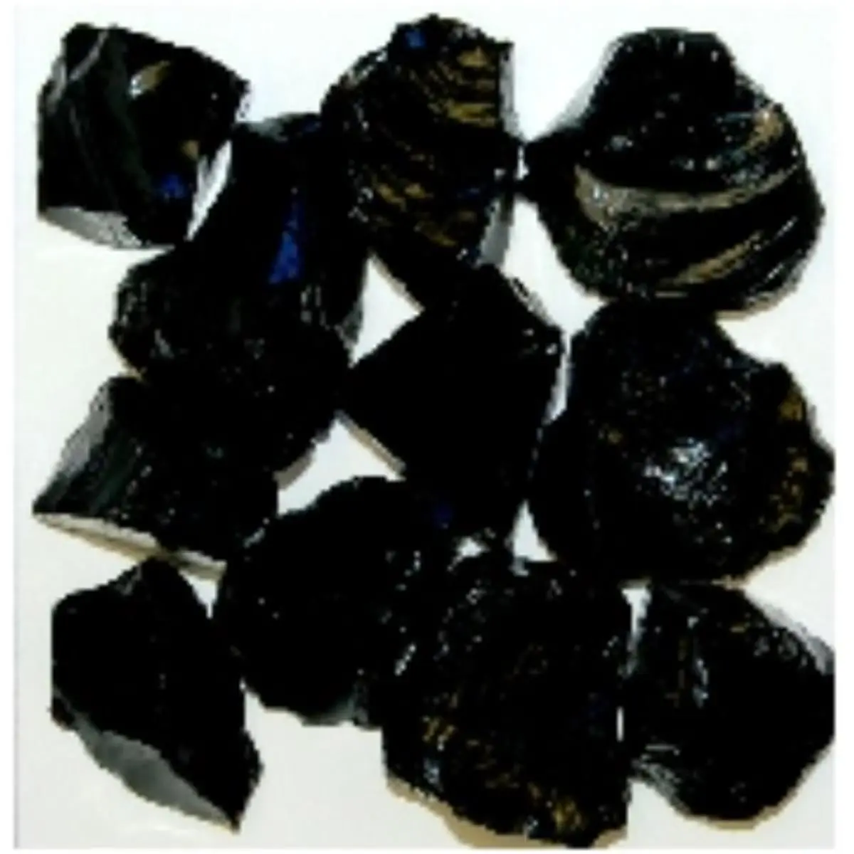 100% Recycled Eco-Friendly Tumbled Finish Chunky Black Glass Aquarium Decoration - American Specialty Glass LBLACKZM-10, Medium 0.5-1 in, 10 lbs - For Fish Tanks, Swimming Pools, Flower Arrangements, Fireplaces, Ashtray Sand, DIY Projects