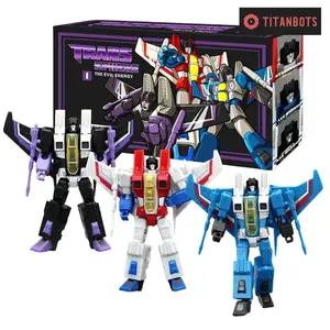 Flight Team Robot Toy Set - Three Figures 5.9in Tall - Starscream Skywarp Thundercracker Action Figures