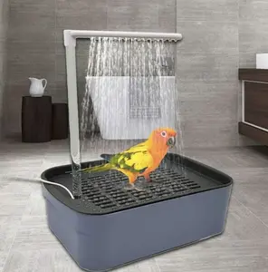 Parrot Bathtub – Automatic Bird Bath for Cages, Automatic Shower Fountain for Parrots & Pet Birds, USB-Powered Circulating Bathtub for Cockatoos, Parakeets, and African Greys, Bird Supplies