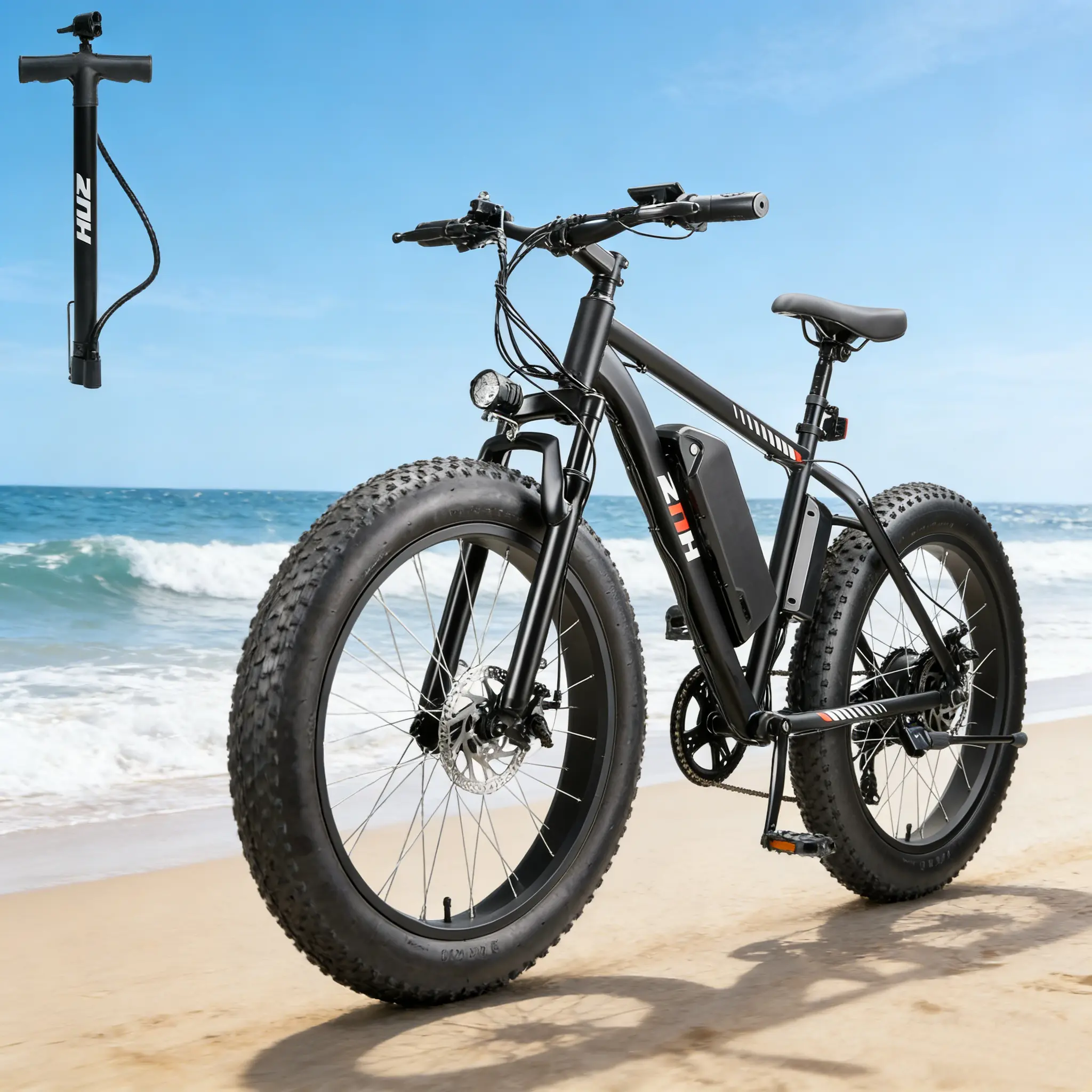 ZNH All-Terrain Fat Tire Ebike for Adults, 1000W Peak Motor up to 25 MPH, 48V 15Ah Removable Battery, Front Suspension, 24" x 4.0" Tires, 7-Speed, UL 2849 Certified, Ebikes