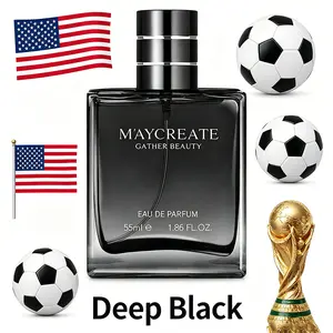 M'AYCREATE Men's 55ml Eau De Toilette - High Quality Citrus Floral Woody Men's Cologne, Azure Sea Salt Freshness, Knight Woodsy Deep Scent, Long-Lasting Marine Fragrance, Cedarwood Notes, Single Item Luxurious Gift for Guys