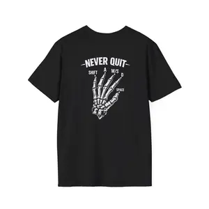 Skeleton Hand Graphic T-Shirt | Small Chest Crest and Back Skeleton Art