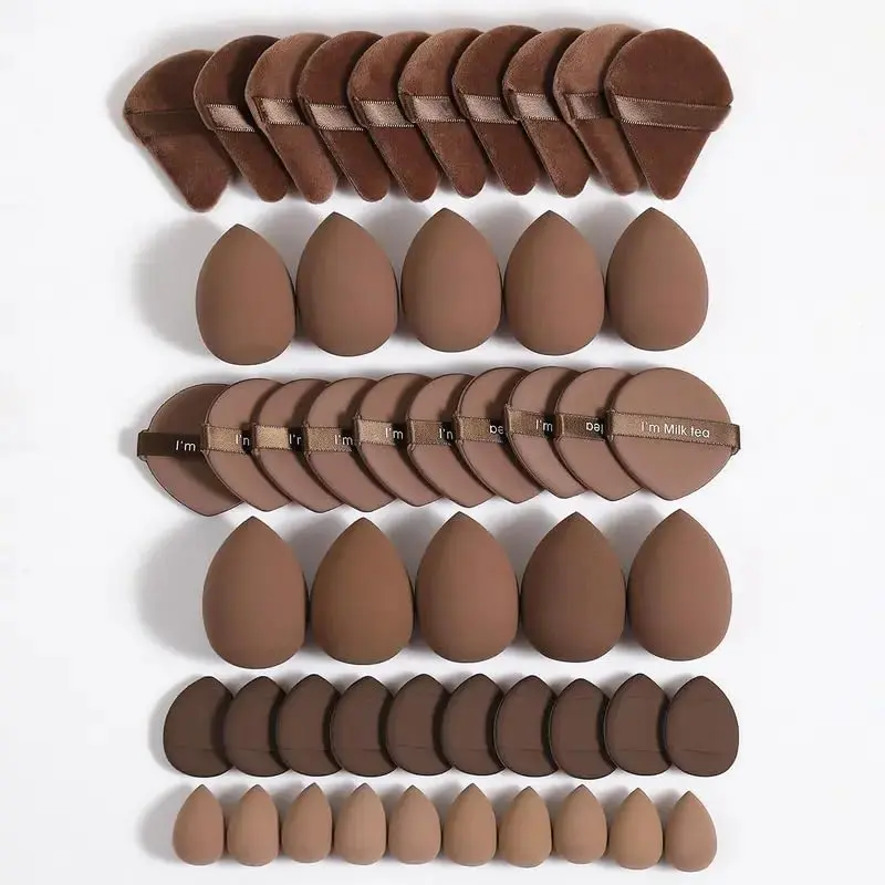 10-Pack Reusable Washable Makeup Puffs - Makeup Blenders for Airbrushed Flawless Daily Cosmetic Base Application