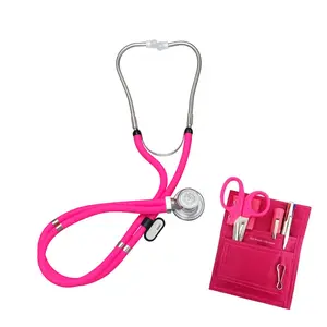 EMI NK-112-5 Piece Set Nurse Starter Kit - PINK Sprague Rappaport Stethoscope Set and Pocket Organizer Nurse (Includes Chart Pen, 5.5 in. Lister Bandage Scissors, Pen Light)