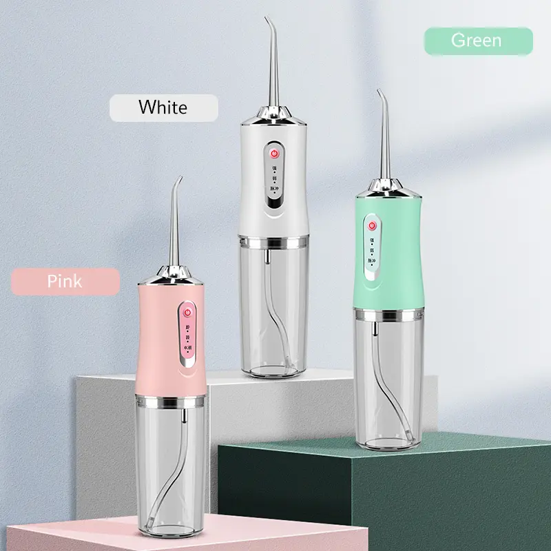 Portable Oral Irrigator Water Flosser for Deep Cleaning, Dental Care Device with 3 Modes and 4 Nozzles for Travel, Cordless Water Flossers, Tooth Flossers