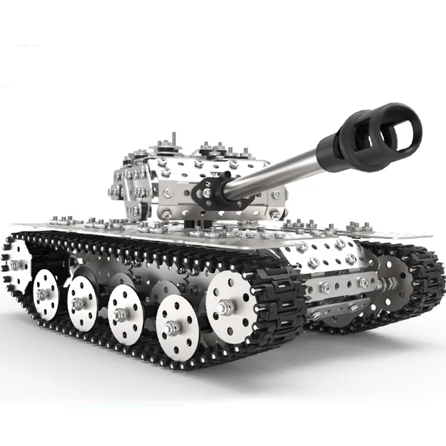 High Difficulty Tank Buildable Blocks Kit for Adults, Precision Metal Puzzle Model, Building Block Model, Interactive Learning Toy for Boys, DIY Assembly Craft, Building Block Sets