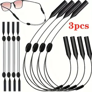 Adjustable Sunglasses Holder Strap, 3 Counts/set Anti-slip Eyeglasses Holder Strap, Sports Eyeglasses Holder Strap for Outdoor Sports, Glasses Grips