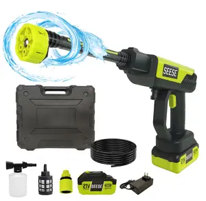 SEESE Portable 21V Cordless Pressure Washer Compact Power Washer for Car Patio & Garden Cleaning with Accessories Holiday gifts
