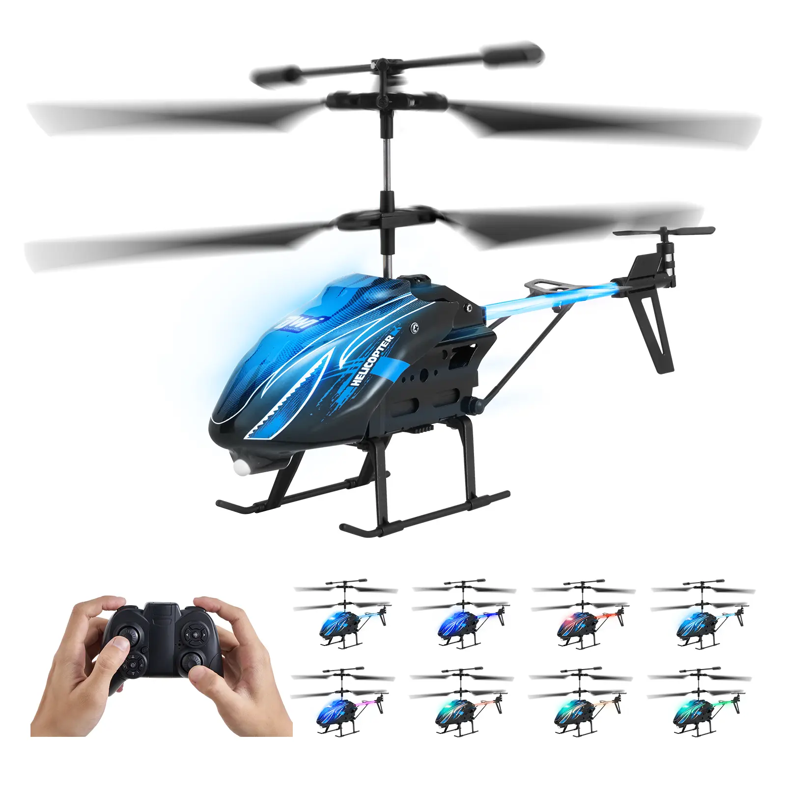 【SummerFinds】VEVOR RC Helicopter, 2.4GHz Flying Remote Control Helicopter, 3.5 Channel RC Airplane for Kid, 16 Mins Flight Time, Altitude Hold, One-Key Takeoff/Landing & LED Lights, Toys for Kids Ages 8 and up