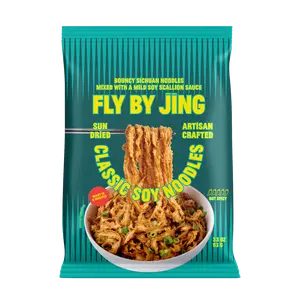 Fly By Jing Classic Soy Instant Noodles 6 Pack – Mild Savory Flavor, High Protein, Vegan & Non-GMO