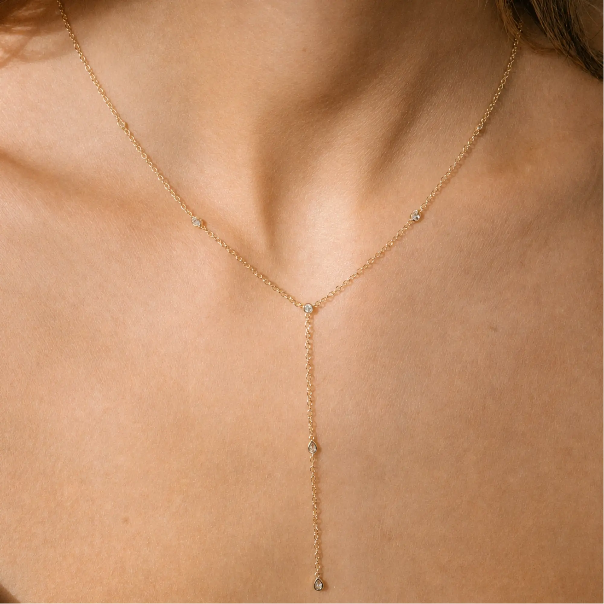 EVRY JEWELS Gold or Silver Plated Women's Hypoallergenic Lariat Necklaces