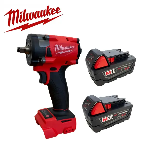 Milwaukee 3/8-Inch Compact Impact Wrench 300Nm Class for Car Tire Service, Equipment Repair and Workshop Projects, Cordless Fastening Tool With Brushless Motor, 4 Speed Control, Friction Ring Anvil and LED Light
