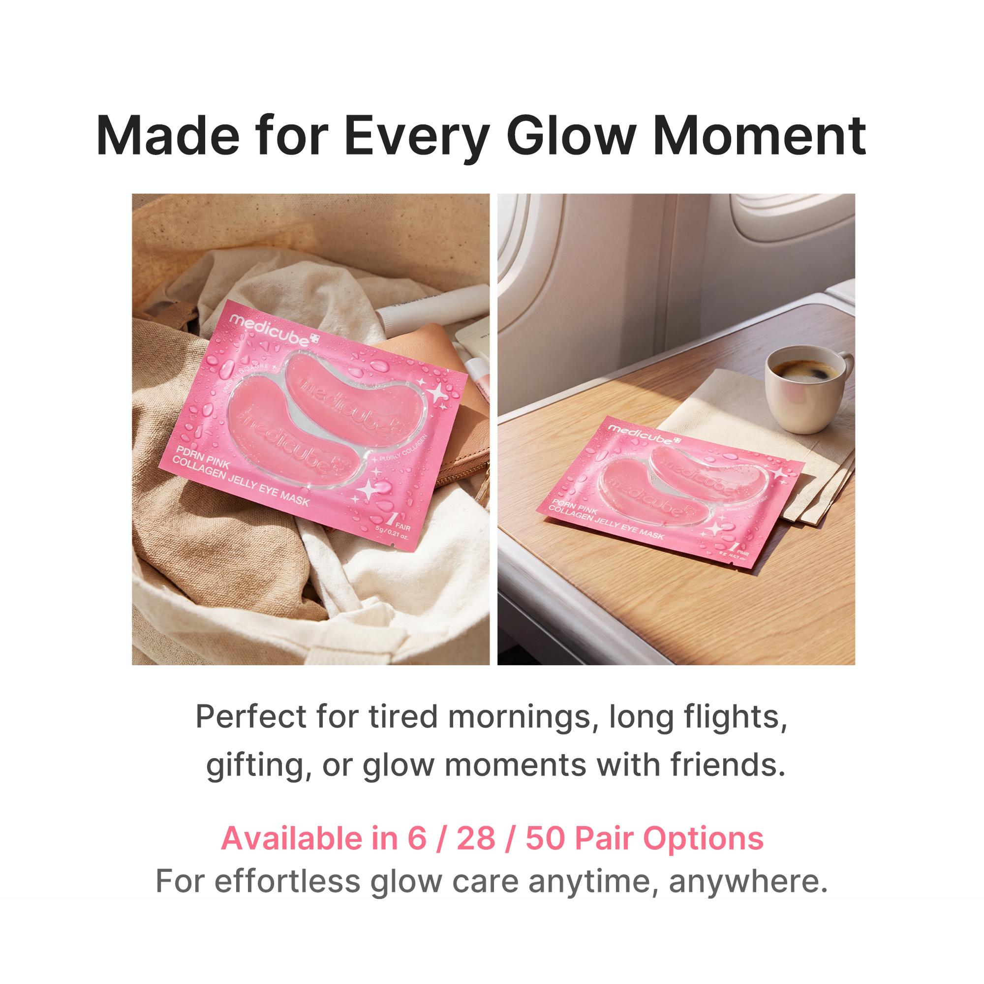 [medicube] PDRN Pink Collagen Jelly Eye Mask | Hydrogel Eye Patches with PDRN, Collagen, NAD | Refreshing for Puffy, Tired Eyes | Firming for Look of Wrinkles, Fine Lines | Korean Skincare (6/28/50 Pairs)