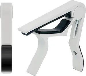 5CORE Capo Acoustic Electric Guitar 6 String Quick And Easy Adjustment Classic Clip - Banjo Mandolin Or Ukulele Capotraste Para Guitarra - CAPO WH 1Pc